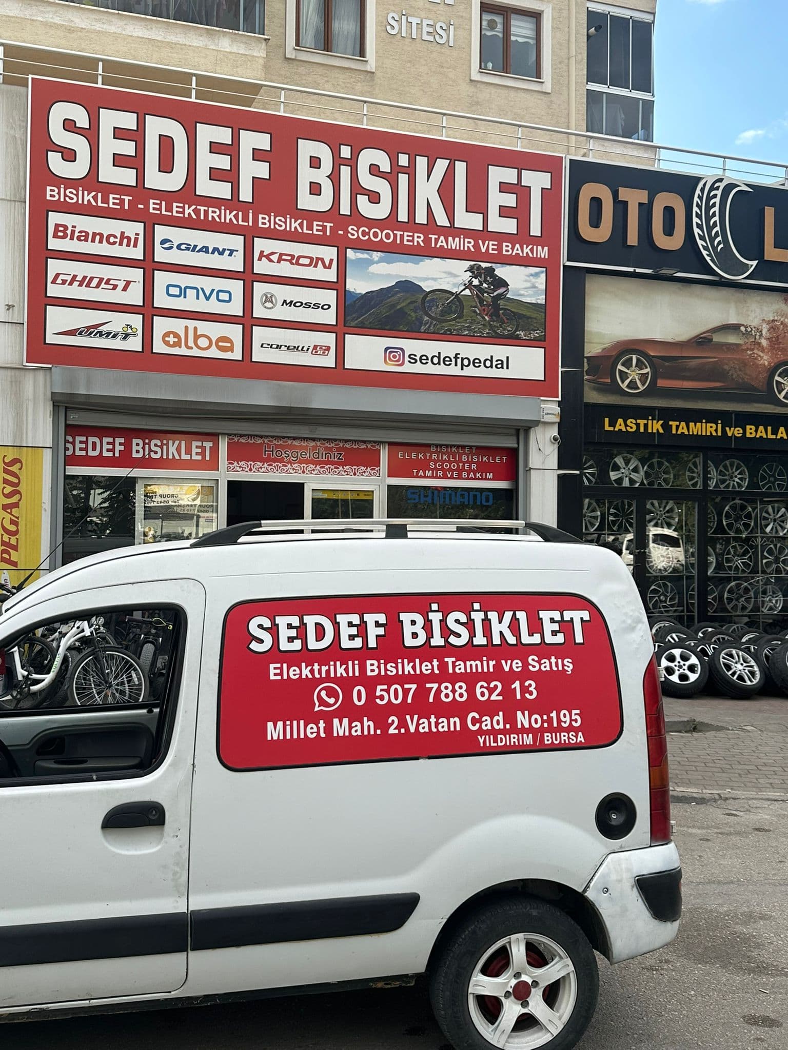 SedefBisiklet dükkan içi — Bursa elektrikli bisiklet ve scooter servisi